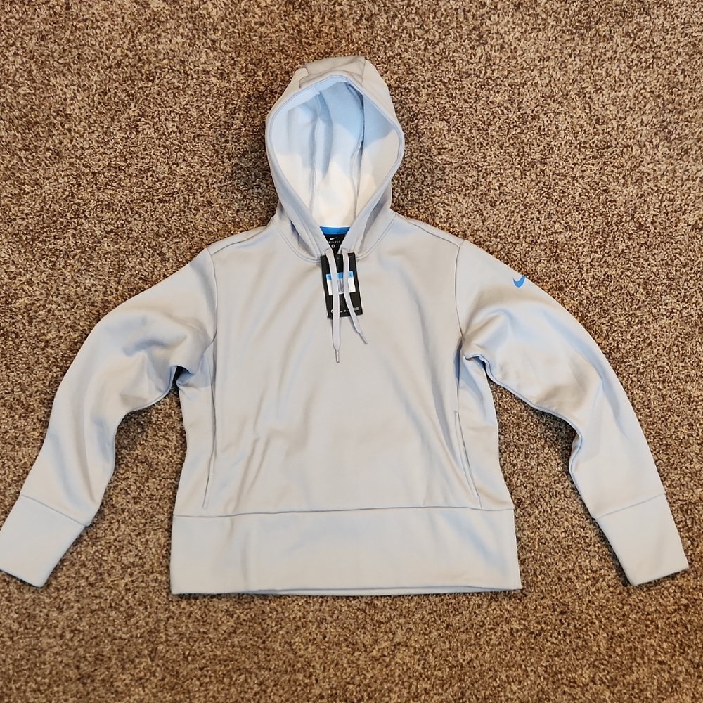NWT Nike Training Therma-fit Light Gray Pullover Hoodie Size: M 885278-012